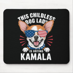Tapis De Souris La Dame des Chiens Sans Enfants Vote Kamala-harris