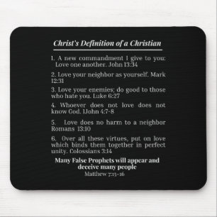 Tapis De Souris La définition du chrétien selon le Christ verset b