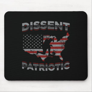 Tapis De Souris La dissidence est le design patriotique Usa Drapea