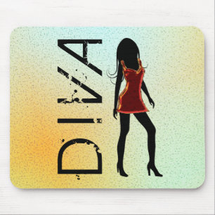 Tapis De Souris La Diva de mode fashionista à Mousepad