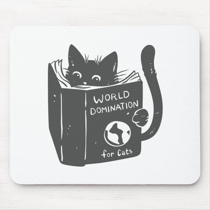 Tapis De Souris La Domination Mondiale Des Chats Sur Les Chats C Zazzle Fr