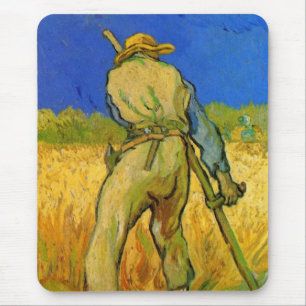Tapis De Souris La Faucheuse (après Millet) par Vincent van Gogh