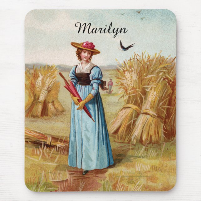 Tapis de souris La femme dans le champ de blé (Devant)