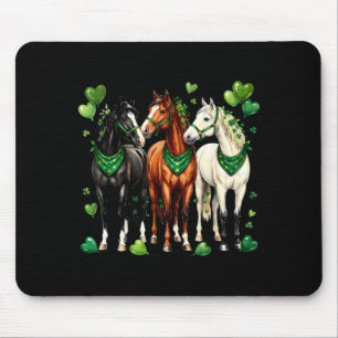 Tapis De Souris la fête de la Saint-Patrick équestre trois chevaux