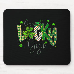 Tapis De Souris La fête de la Saint-Patrick shamrock une chanceuse