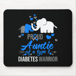 Tapis De Souris La Fière Tante D'Un Type 1 Cadeau Guerrier Du Diab
