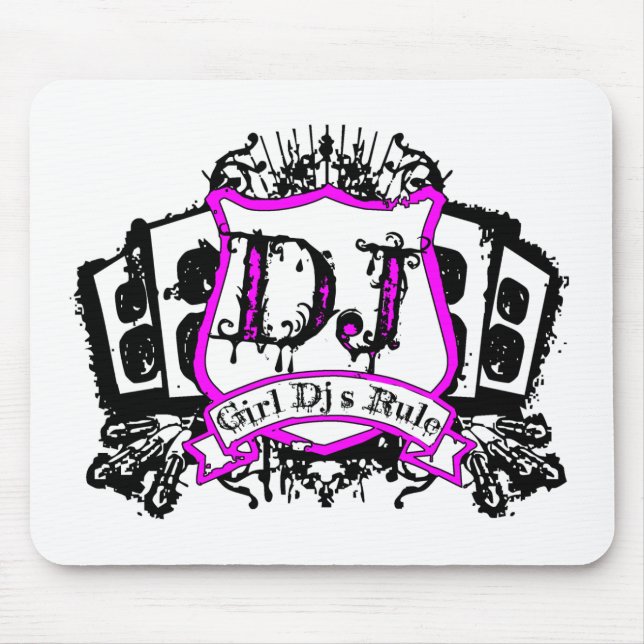 Tapis De Souris La fille DJ Crest (Devant)