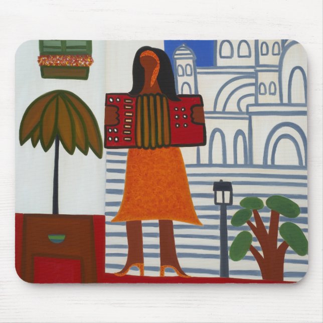 Tapis De Souris La fille gitane devant Sacre Coeur 2006 (Devant)