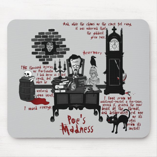 Tapis De Souris La "folie du Poe" (version 2) Mousepad (Devant)