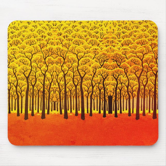 Tapis De Souris La forêt d'automne d'or (Devant)