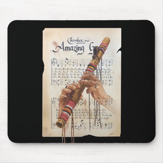 Tapis De Souris La grâce Extraordinaire dans la langue cherokee (Devant)