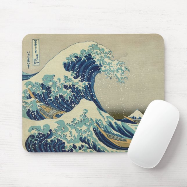 Tapis De Souris La Grande Vague au large de Kanagawa (Avec souris)