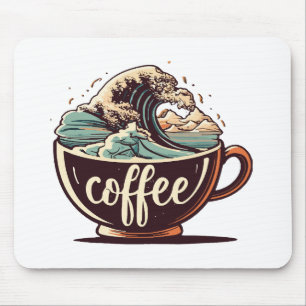 Tapis De Souris La Grande Vague De Café