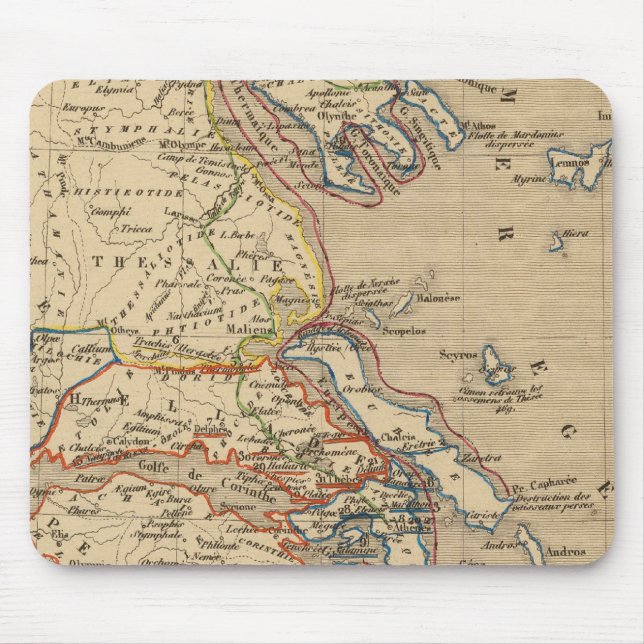 Tapis De Souris La Grece, les cotes de l'Asie Mineure (Devant)