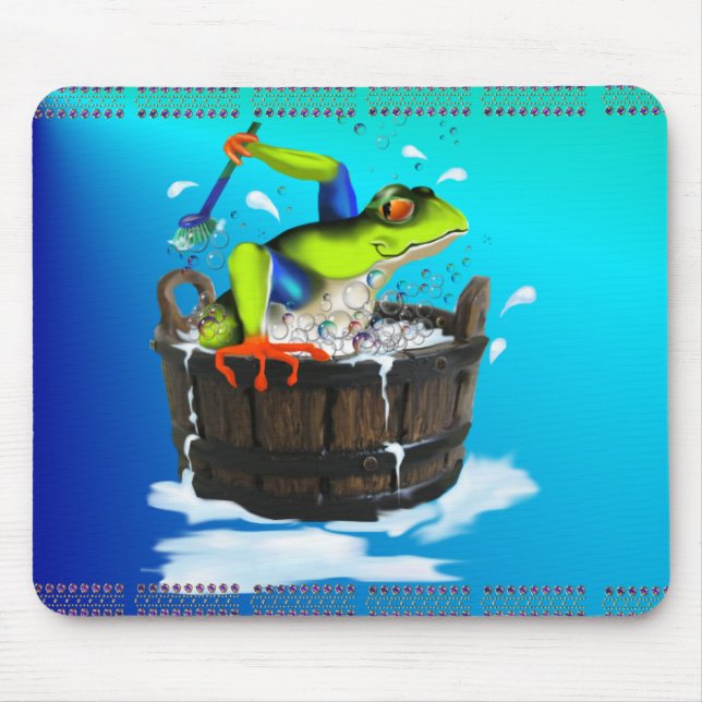 Tapis De Souris La grenouille de lavage Mousepad (Devant)