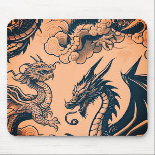Tapis De Souris La guerre des dragons Cieux orange