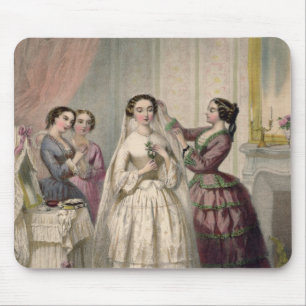 Tapis De Souris La jeune mariée, gravée par J. Battannier, 1852-