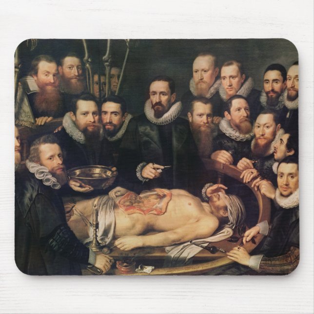 Tapis De Souris La leçon d'anatomie du der de fourgon de docteur (Devant)