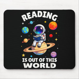 Tapis De Souris La lecture est drôle pour les enfants de l'espace