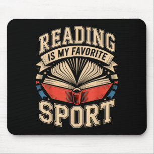 Tapis De Souris La lecture est le sport favori des femmes et des h