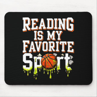 Tapis De Souris La lecture est le sport préféré drôle basketball g