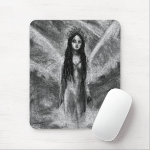 Tapis De Souris La Luna Dark Angel Fairy Femme Goth Imaginaire Art