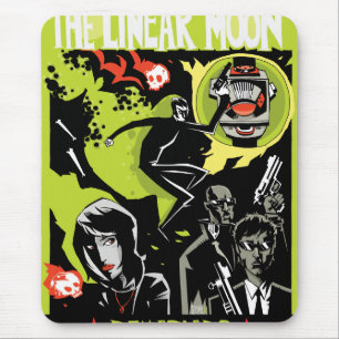 Tapis De Souris La lune linéaire Mousepad