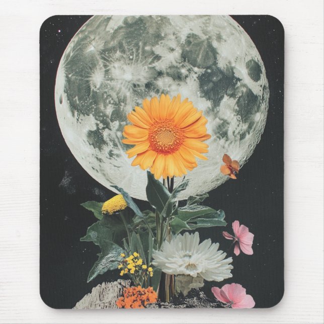 Tapis De Souris La Lune S'Éclate Sur Le Charme Rustique (2) (Devant)