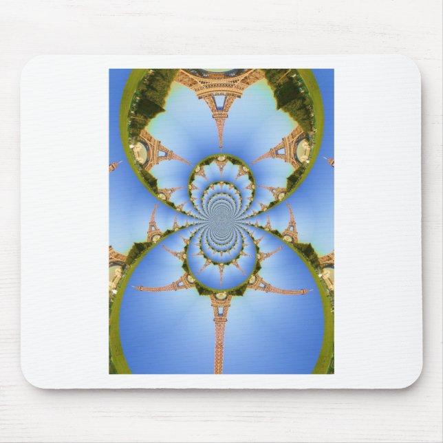 Tapis De Souris La magie de Paris : Design de tour Eiffel géométri (Devant)