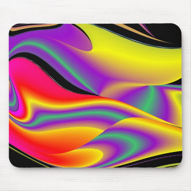 Tapis De Souris La magie des couleurs Abstrait Rainbowart 3D (Devant)