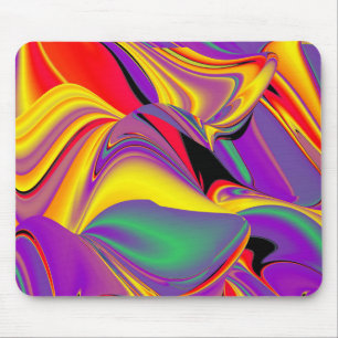 Tapis De Souris La magie des couleurs Abstrait Rainbowart 3D