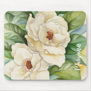 Tapis De Souris La magnolia blanche personnalisée fleurit