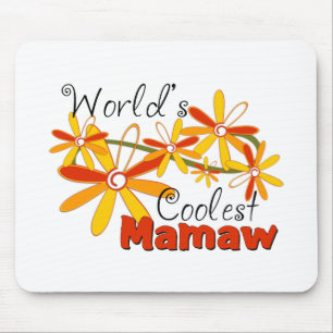 Tapis De Souris La Mamaw la plus cool du monde floral
