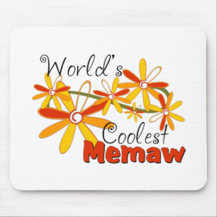 Tapis De Souris La Memaw la plus cool du monde floral