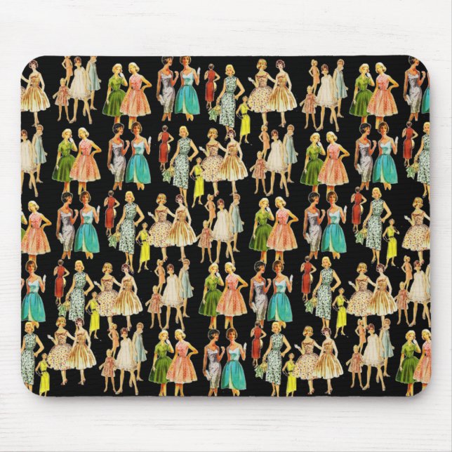Tapis De Souris La mode féminine Vintage (Devant)