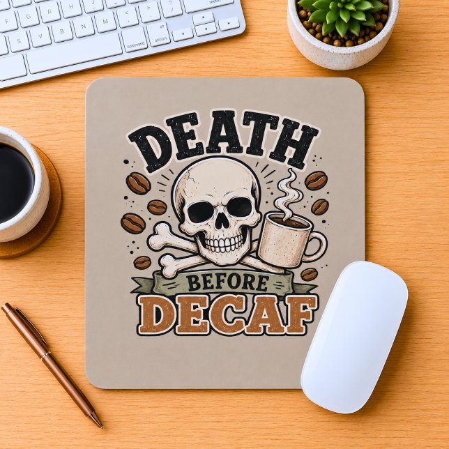 Tapis De Souris La mort avant le décaféiné (Créateur téléchargé)