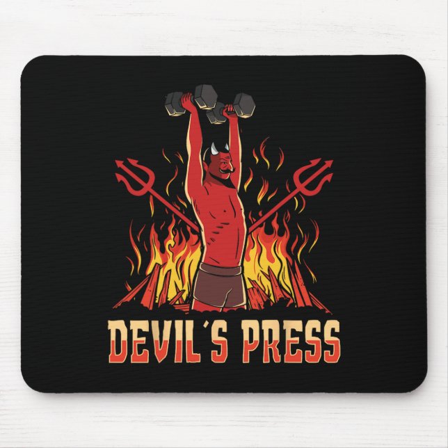 Tapis De Souris La musculation de la presse de Satan Devil (Devant)