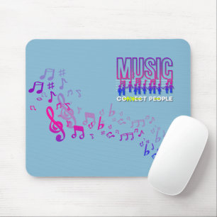 Tapis De Souris La musique connecte les gens Panier de souris