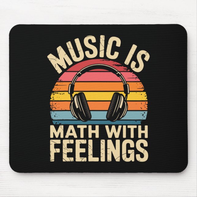 Tapis De Souris La musique est des maths avec des sentiments Prof  (Devant)