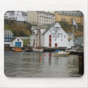 Tapis De Souris La Norvège, Bergen, la marina et le chantier de