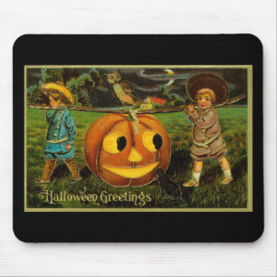 Tapis De Souris La Nuit de la récolte de citrouilles de Halloween