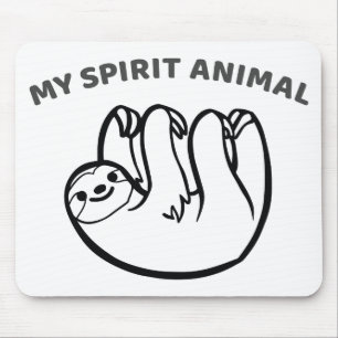 Tapis De Souris La paresse est mon animal d'esprit