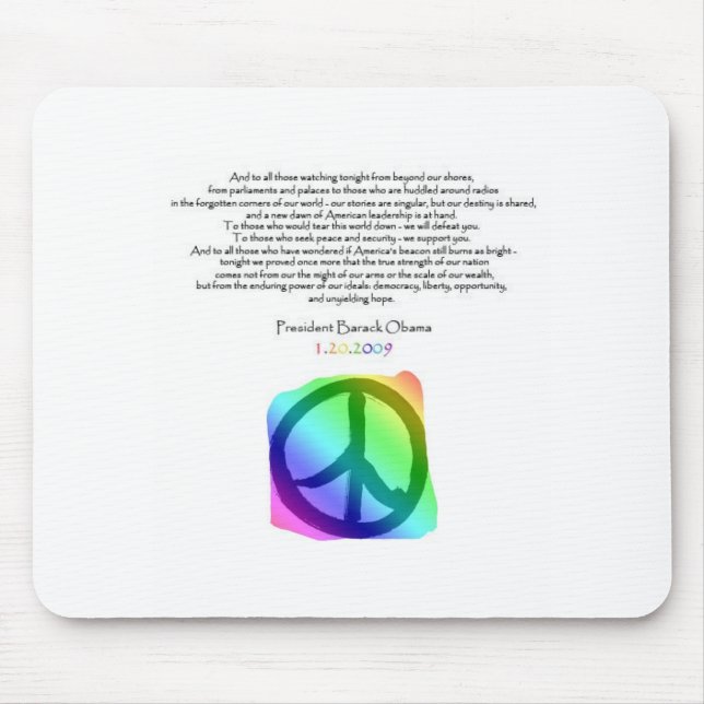 Tapis De Souris La parole Mousepad d'Obamas (Devant)