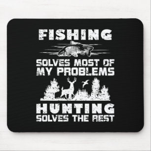 Tapis De Souris La pêche résout la plupart de mes problèmes en cha