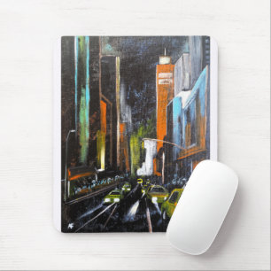 Tapis De Souris La peinture de minuit électrique de New York - Alf