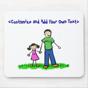 Tapis De Souris La petite fille de papa Mousepad (Brunette)
