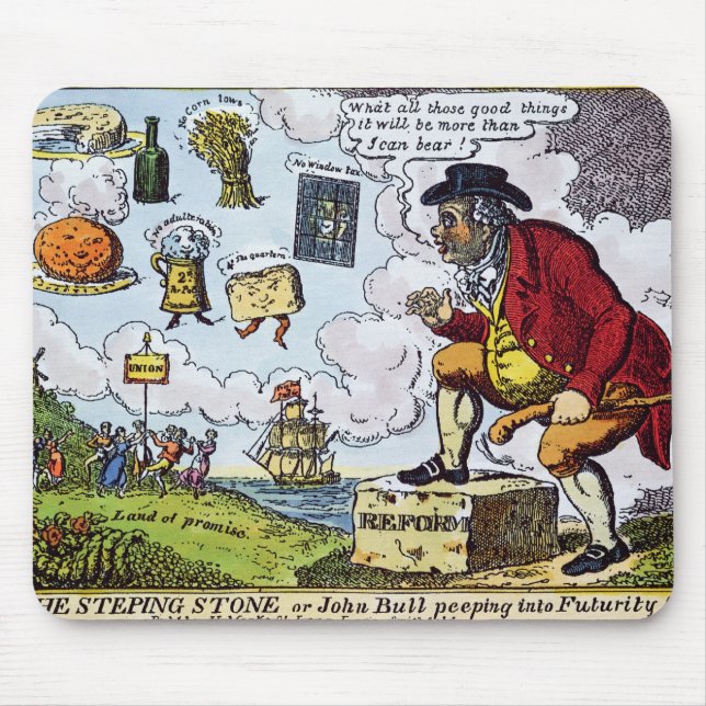 Tapis De Souris La pierre de progression, John Taureau piaulant (Devant)
