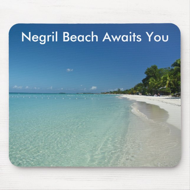 Tapis De Souris La plage de Negril vous attend (Devant)