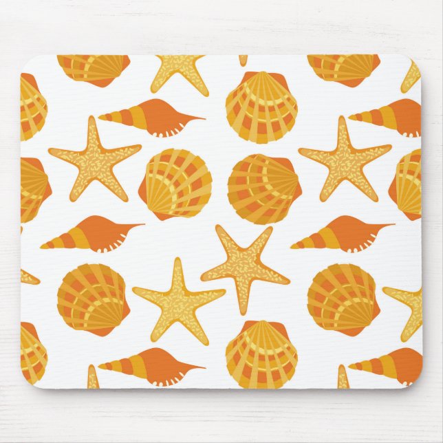 Tapis De Souris La plage orange Shell modèlent (Devant)