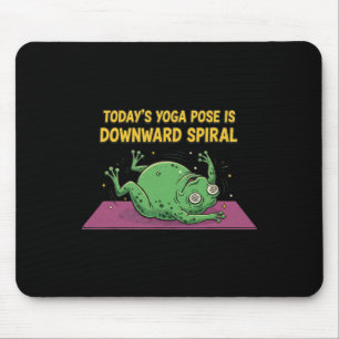 Tapis De Souris La pose de yoga d'aujourd'hui est la spirale desce